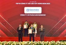 EUROWINDOW LẦN THỨ 7 LIÊN TIẾP NHẬN GIẢI THƯỞNG TOP 10 CÔNG TY VLXD UY TÍN